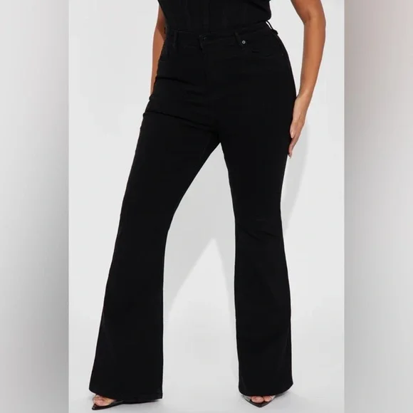 Harper Sculpting Stretch Flare Jeans - Black - Picture 7 of 7